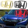 AQU1 Эмблема для CRV City Fit BREEZE Crider Inspire URV JADE Vezel XRV ABS Передний Задний Логотип, Красный/Глянцевый Черный/Углеродное Волокно Обновление
