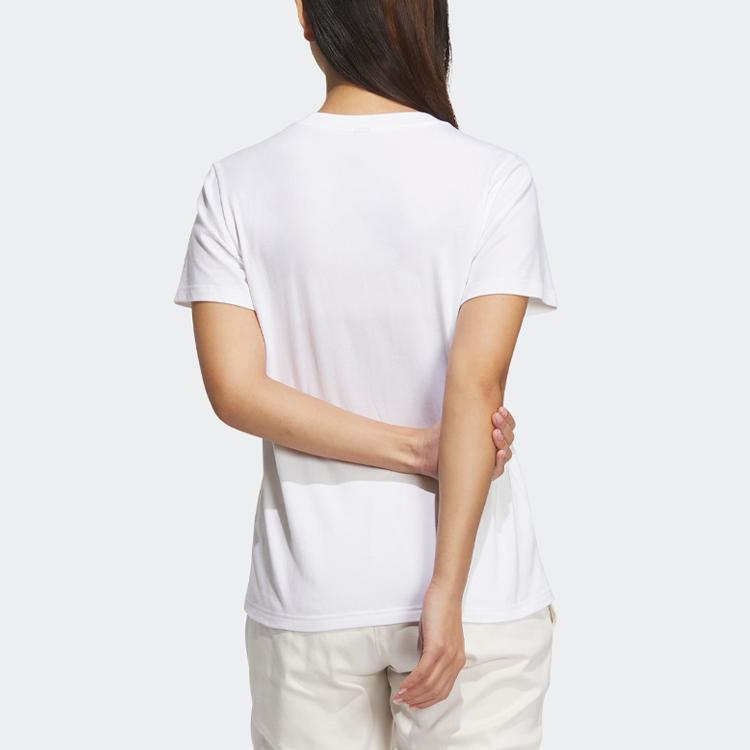 Adidas Футболка с графическим принтом и женскими топами с мультяшным принтом, белая IP3952