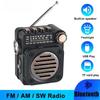 Портативный карманный мини-радиоприемник FM AM SW Stereo с Bluetooth, светодиодным фонариком, многофункциональный беспроводной музыкальный плеер
