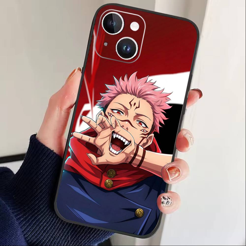 Чехол для телефона Jujutsu Kaisen с изображением Ичиджи для iPhone 17, 16, 15, 14, 13, 12 Plus, Max, мягкий силиконовый, черный