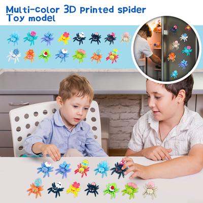 Многоцветная 3D-печатная модель игрушки-паука, магнитный паук, креативные украшения, имитационная модель, маленький паук
