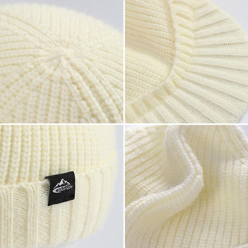 New Knitting Wool Baseball Cap For Men Women Autumn Winter Short Brim Duck Tongue Hat Outdoor Windproof Korean Sun Visor Caps