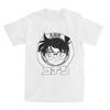 Футболка Detective Conan Edogawa с контурным рисунком, Унисекс, Уличная одежда в стиле аниме-детектив, Повседневная футболка с коротким рукавом, 100% хлопок