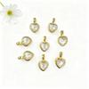 European American Popular Style Colorful Zircon Heart Shape Pendant Charm for Gemstone Beaded Necklace Bracelet DIY Accessories
