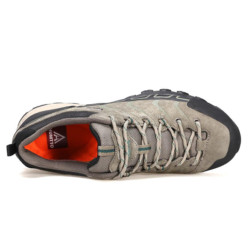 HUMTTO Мужские кроссовки, кожаные водонепроницаемые спортивные походные туфли, зимние дышащие горные треккинговые кроссовки для мужчин