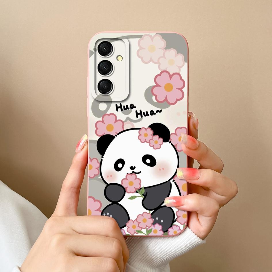 Cover Case For Samsung Galaxy S24 FE A16 A06 M35 S 24fe Shell Luxury Fashion Leopard Print Butterfly Matte Silicone Screen Protector Bumper Phone Bags