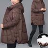 Mother Winter Down Jacket Coat Thicken Warm Grandma Parkas