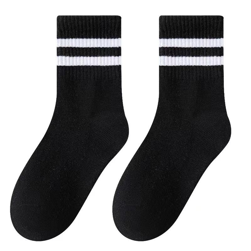 1 Pairs/ Pure Colour Soft Breathable Cotton Kids School Socks Girls Boys Casual Grey Black White Sports Children's Socks