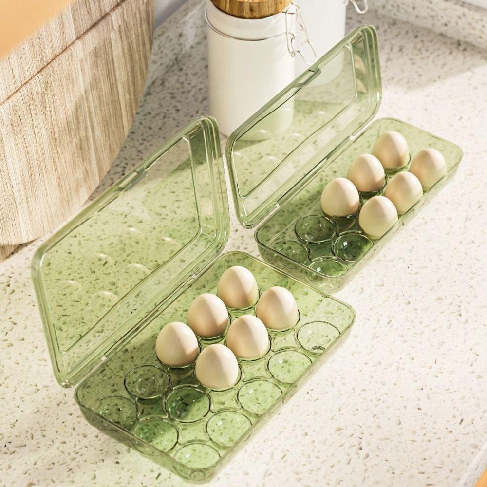 10/15 Grids Egg Box Anti-fall Egg Storage Box Portable Eggs Case