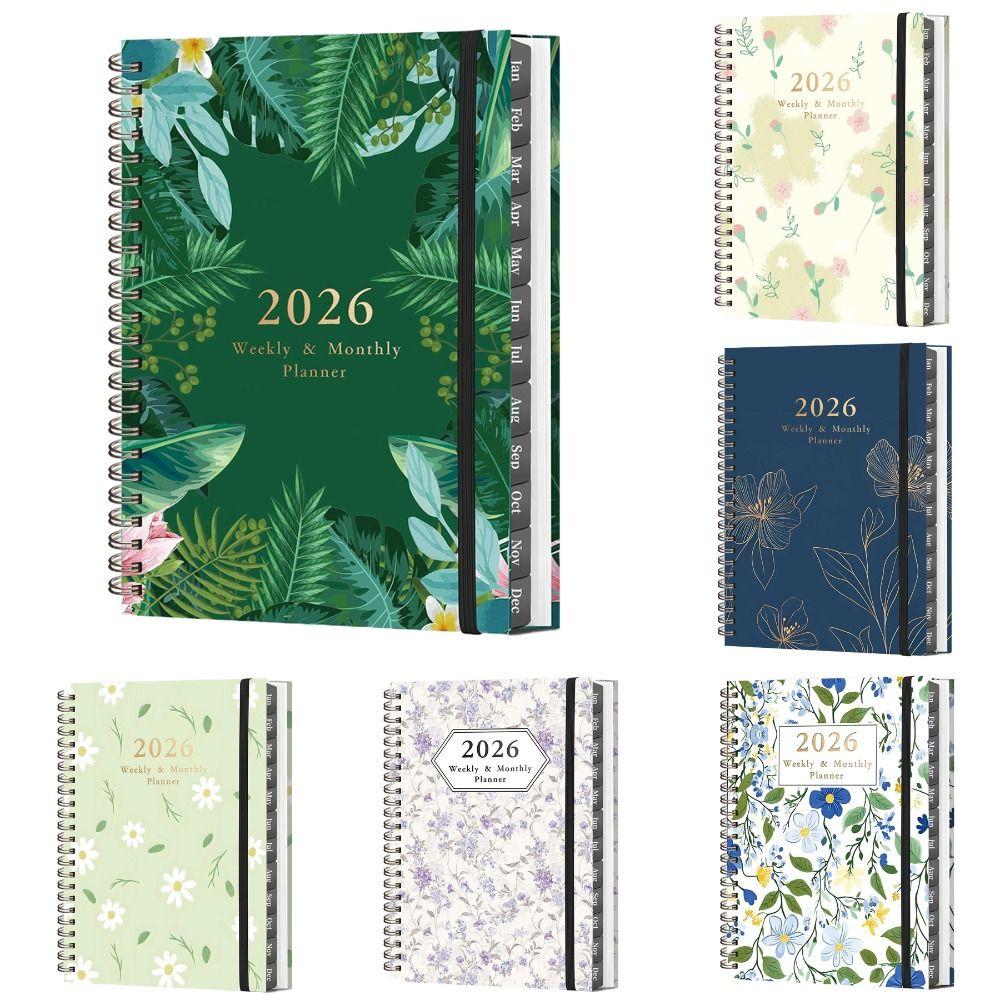 Spiral Binding Coil Diary Book A5 Size Spiral Notebook Yearly Schedule Planner Yearbook Recording