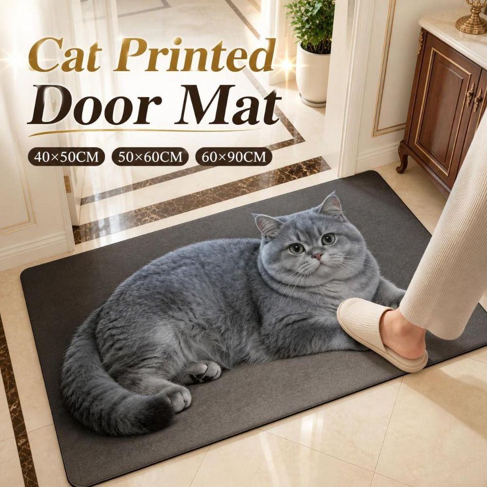 Lifelike Entryway Rug Absorbent Home Floor Mat Durable Diatomite Door Mat Porch