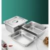 Stainless Steel Rectangular Gastronorm Food Pan with Lid