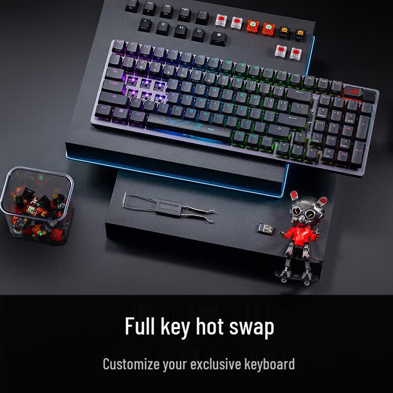 ROG Игровая механическая клавиатура Strix Scope II 98 с RGB-подсветкой, трехрежимная