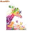 Frame Cartoon Giraffe DIY Painting By Numbers Animals Modern Wall Art Picture Unique Gift For Home Decor Artwork 40x50cm