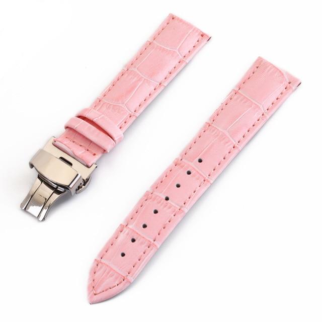 Genuine Leather Watchbands 12 13 14 15 16 17 18 19 20 21 22 24mm Crocodile Grain Watch Band Butterfly Buckle Strap Bracelet Belt