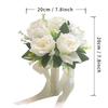 1 шт. Букет Компактный Свадебный Прочный Подружка невесты Готовый к церемонии букет Реалистичный Искусственный Маленький Маленького размера Миниатюрный 23x20см