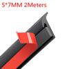 2M T-Type Black Rubber Car Windshield Edge Moulding Sealing Strip Soundproof New