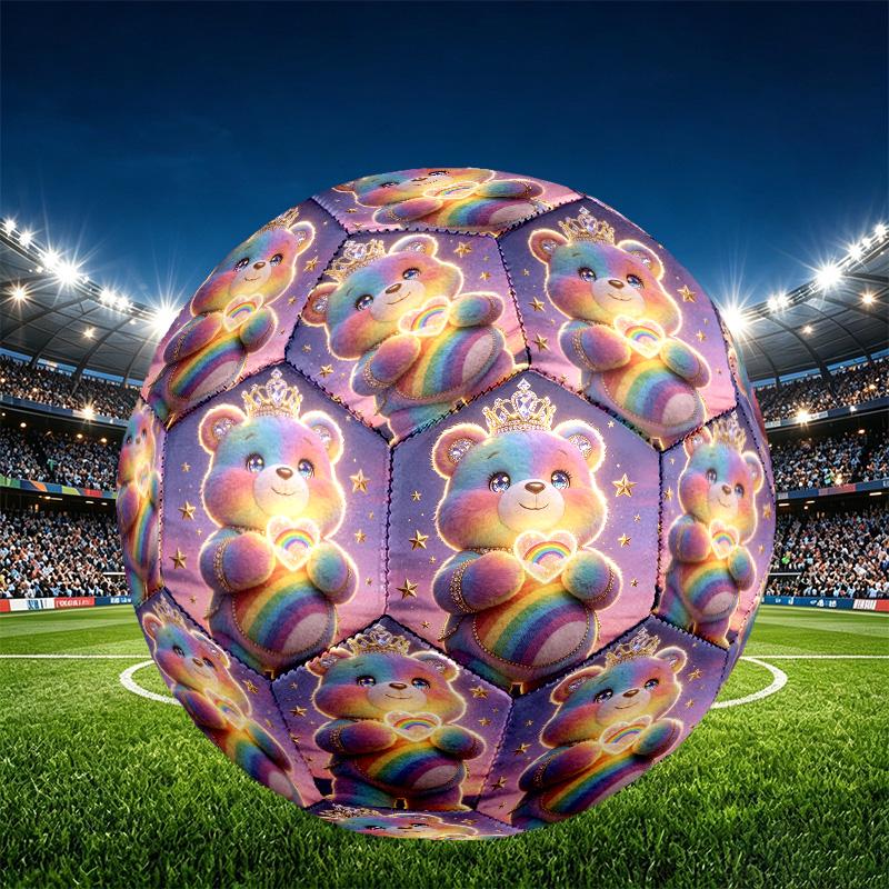 Care Bears Print Size 5 Soccer Ball, PU Wear Resistant Football for Match Training and Daily Practice, Birthday Gift for Soccer Fans