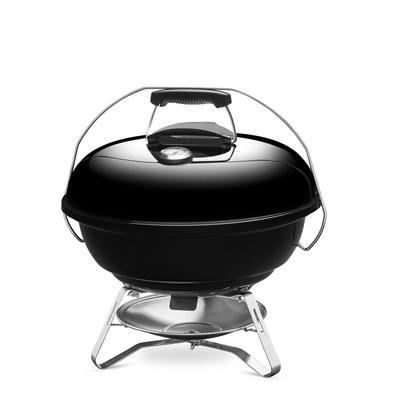 Печь для барбекю Weber, диаметр 47 см, подставка для костра Jumbo Joe Camp, для людей, оригинальный продукт, срок службы 10 лет, 1211308, термометр в комплекте, 1211308, черный, 47 см, 6-8