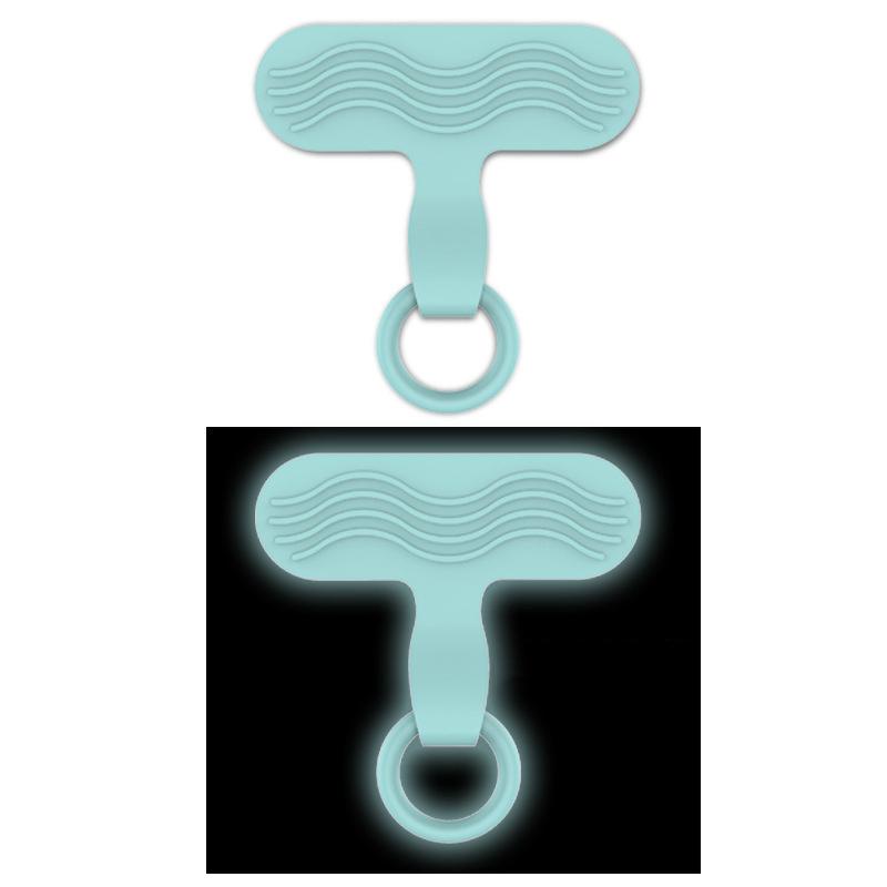 Universal Luminous Colorful Cartoon Phone Chain Pad Cellphone Lanyard Strap Mat Phone Hanging Patch For Phone