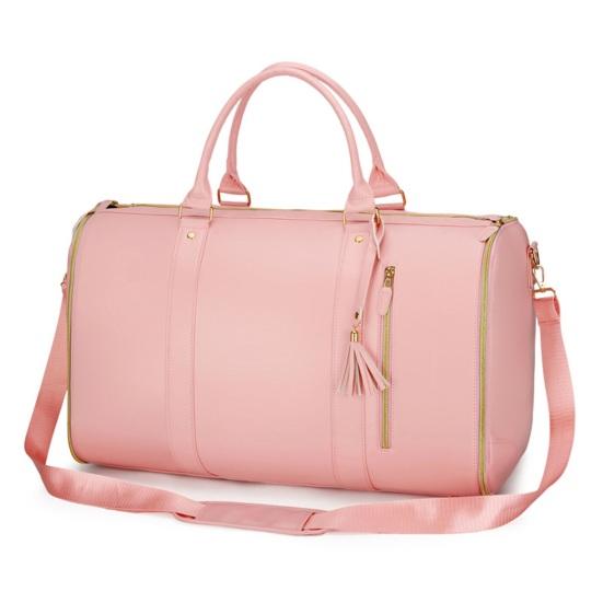 Складная дорожная сумка с несколькими отделениями, водонепроницаемая искусственная кожа, надежная дорожная сумка с ручкой и плечевым ремнем, не мнется