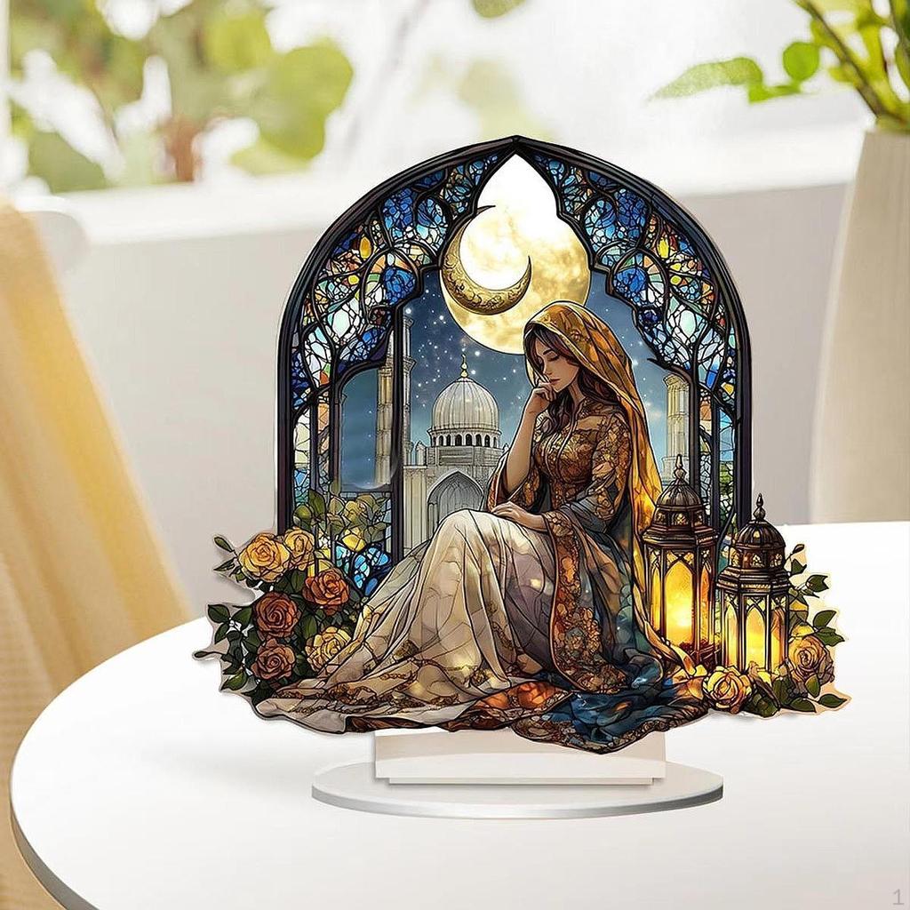 Acrylic Moon Goddess Decor Attractive Ideal Gift Unique Table Decoration 2D Flat Sign for Home