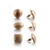3Pairs/Set Women Metal Jewelry Geometry Pattern Scrub Gold Earrings Round Oval Punk