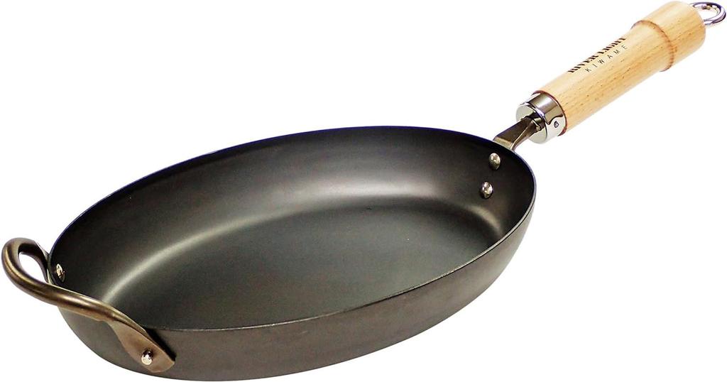 River Light Kiwami JAPAN Iron Frying Pan Steak Pan M Iron Nitride Nitriding Compatible with IH Rust Resistant Made In Japan J1929