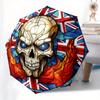 British Flag Stained Glass Skull Wall Art Decor Umbrella, Christmas Gift Y163
