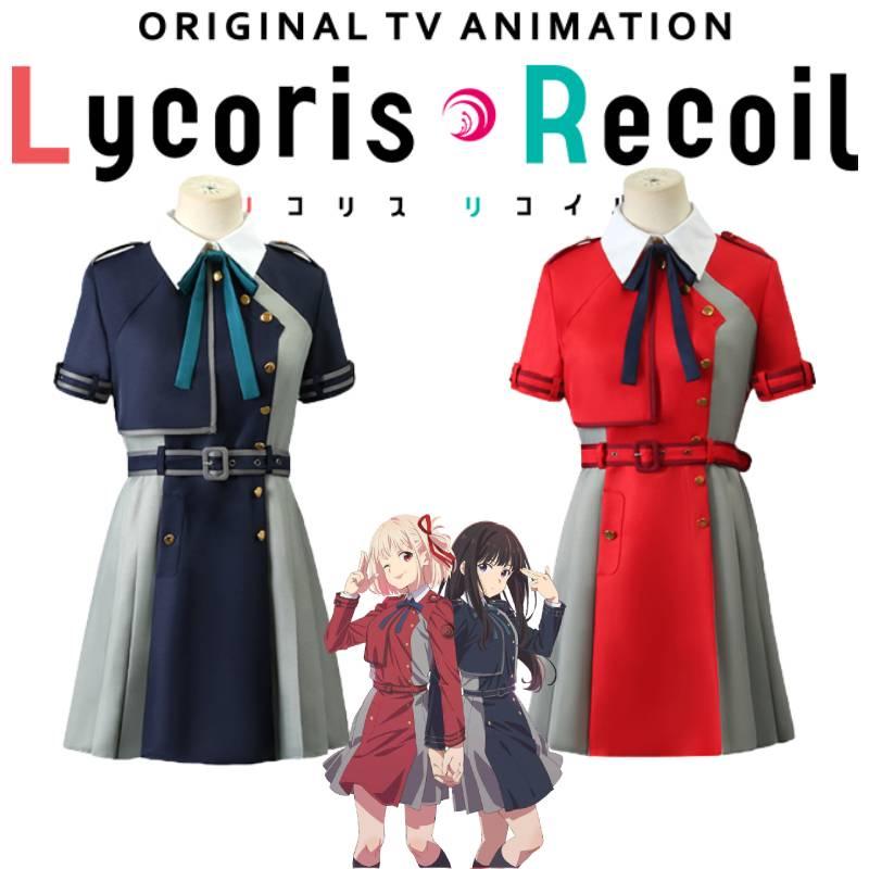Lycoris Recoil Тисато Нисикиги Такинай Косплей Одежда – Короткая Юбка Короткий Рукав