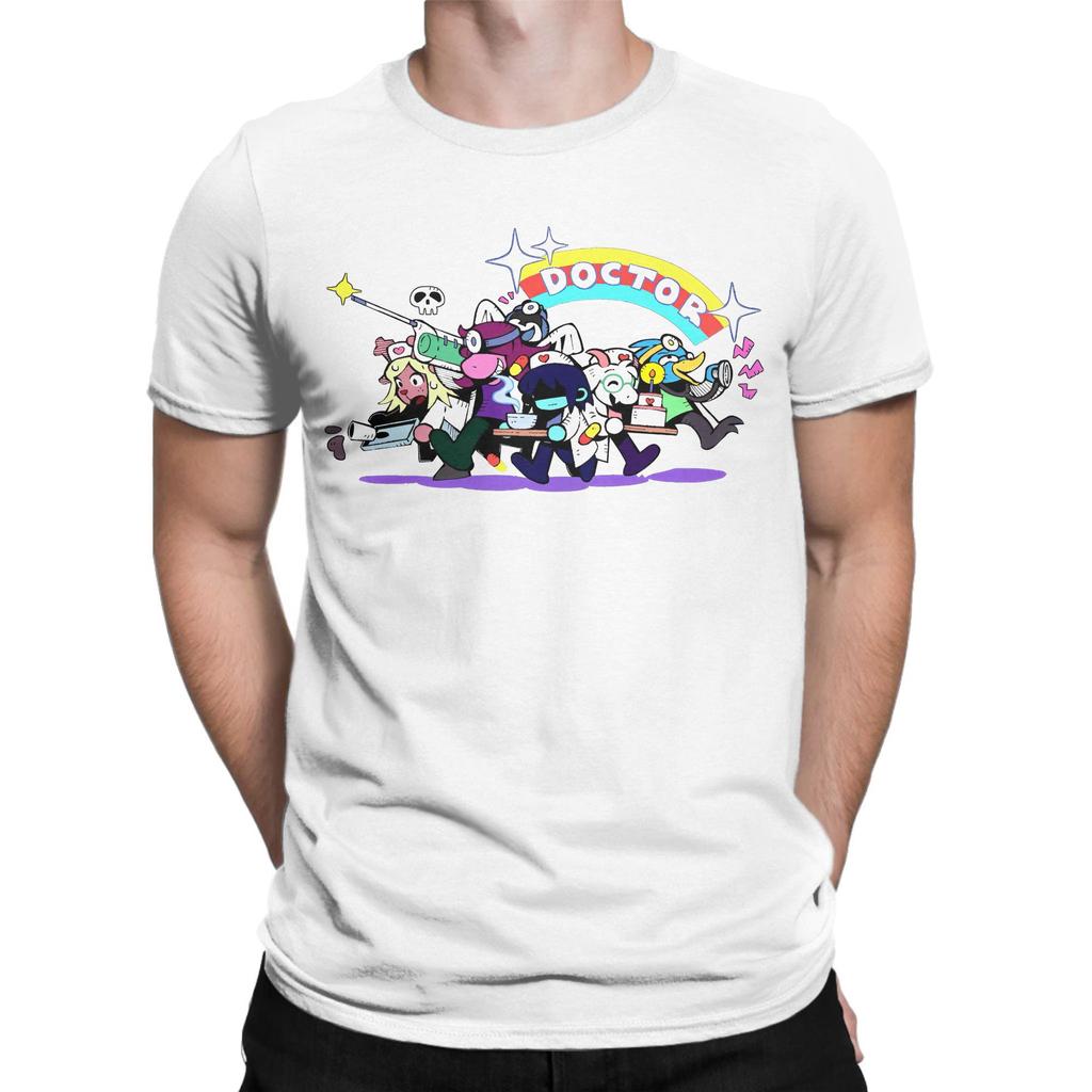 Мужские футболки с мультяшным принтом Deltarune Крутые футболки с коротким рукавом и круглым вырезом 100% хлопок Подарок на день рождения Топы