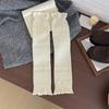 New Snowflake Leg Warmers Knitted Solid Color Lolita Long Socks Keep Warm Lace Mid-Calf Sock Winter