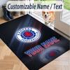 Custom Text Printed Rug Rangers FC Non Slip Floor Carpet For Home Room Decor