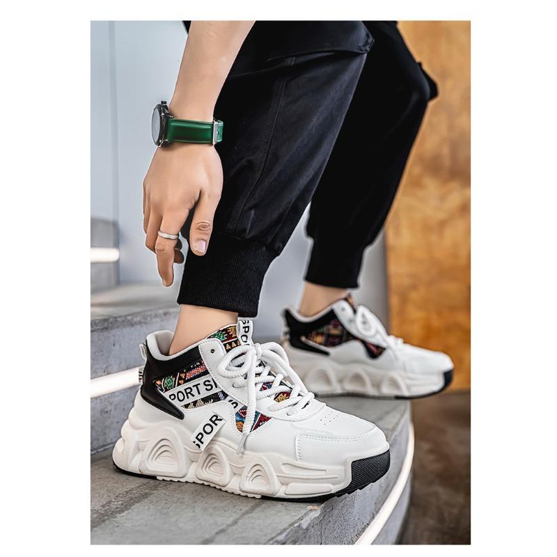 Men's Spring Thick-Soled Work Martin Boots, Unique Original High-Top Dad Trendy Sports Footwear For Students.