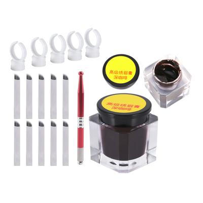 3D татуировка бровей, микроблейдинг, игла, ручка, набор для практики пигментов, инструмент для перманентного макияжа