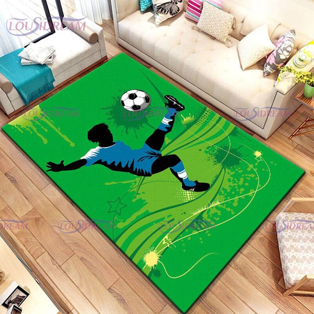 3D ковер с изображением футбола и футбольного поля, коврики с принтом для спальни, гостиной, домашний коврик для входной двери, коврик для детской комнаты