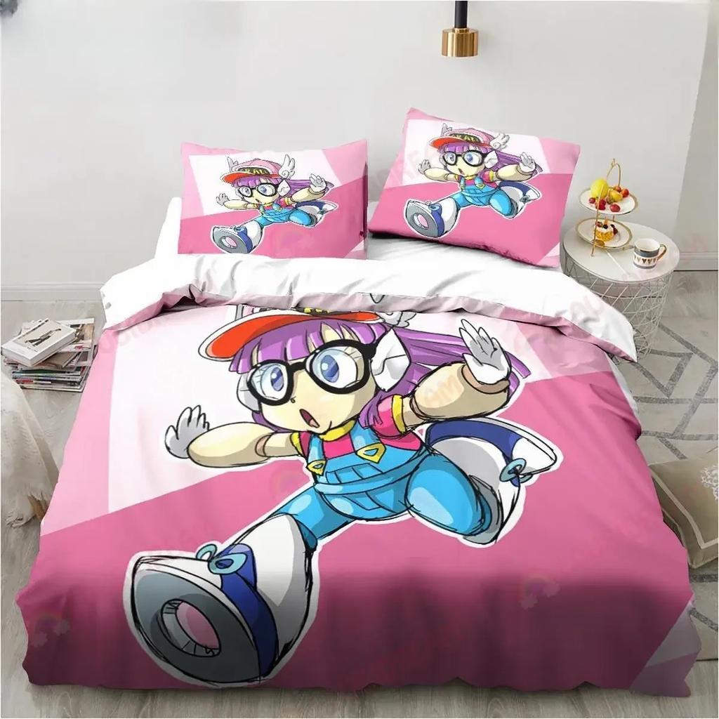 Новый милый мультяшный набор постельного белья DR S-Slump Arale Аниме King Twin Double Микрофибра Пододеяльник