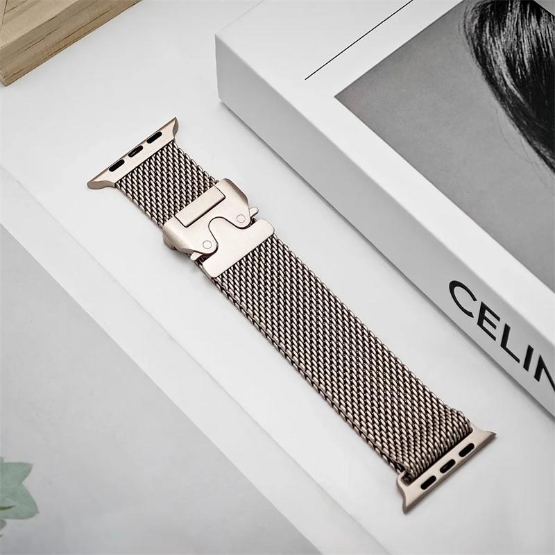 Milanese Strap for Apple Watch Band Ultra 2 49mm 46mm 44mm 45mm 41mm 42mm 40mm 38mm Loop Bracelet for iWatch Series S10 9 7 8 5 6 SE