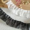 Japanese Black Pleated Lace Skirt DIY Accessories for Baby Clothes and Decorative Curtains