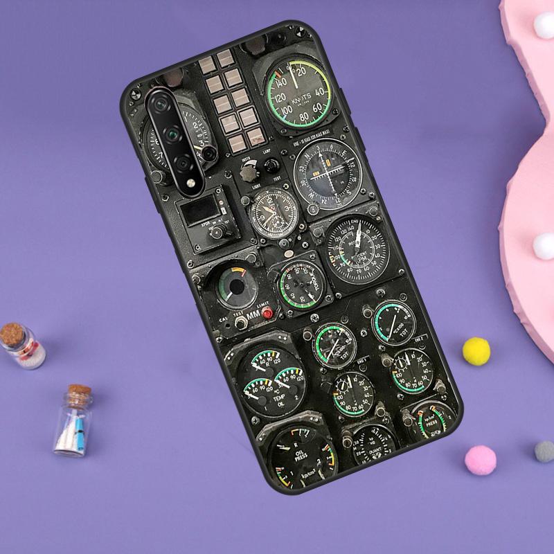 Flight Instruments For Huawei Nova Y61 Y60 Y70 Y72 Y73 Y90 Y91 9 10 SE 7i 8i 11i 12i P30 P40 Lite P60 Pro Case