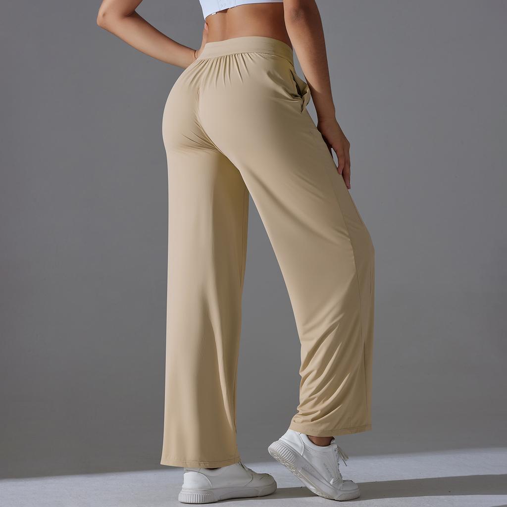 Summer Ice Silk Cool Feeling, UV Resistant, Loose And Breathable Sports Pants, Lightweight And Casual Outdoor Fitness Pants For Women