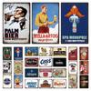 FJ Vintage Metal Tin Signs Decor Beer Plaque Retro Posters Wall Decoration Plate for Bar Pub Restaurant