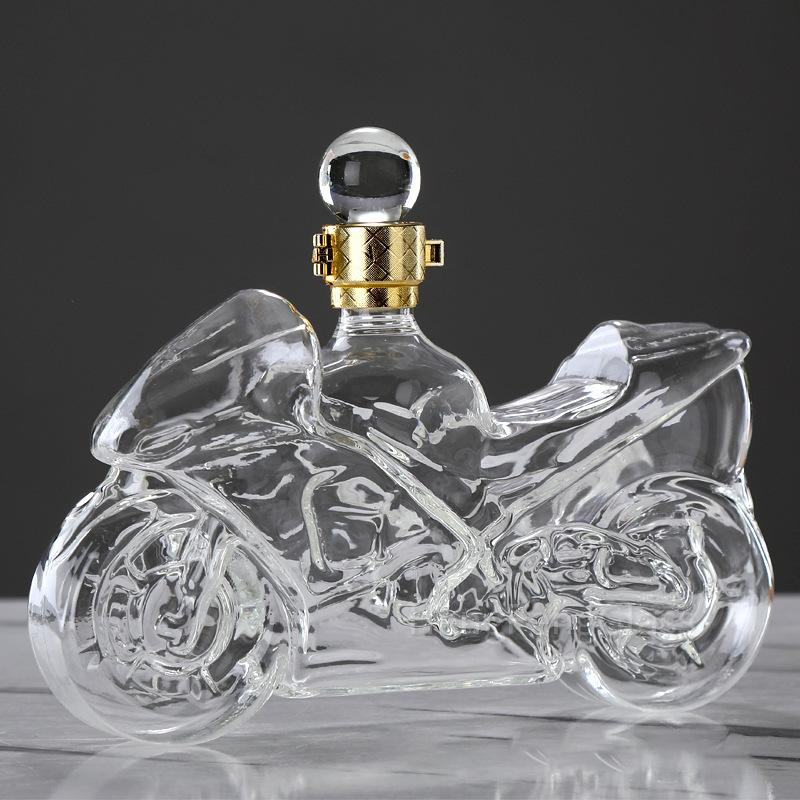 vintage Motorcycle Shaped Decanter Whiskey Glass Alcohol Bottle Unique Liquor Bar and Party Decorations for Liquor