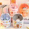 Милое креативное настольное мусорное ведро для дома с крышкой, маленькое мини кавайное, для спальни, для стола, коробка для хранения, подставка для ручек, в подарок наклейка