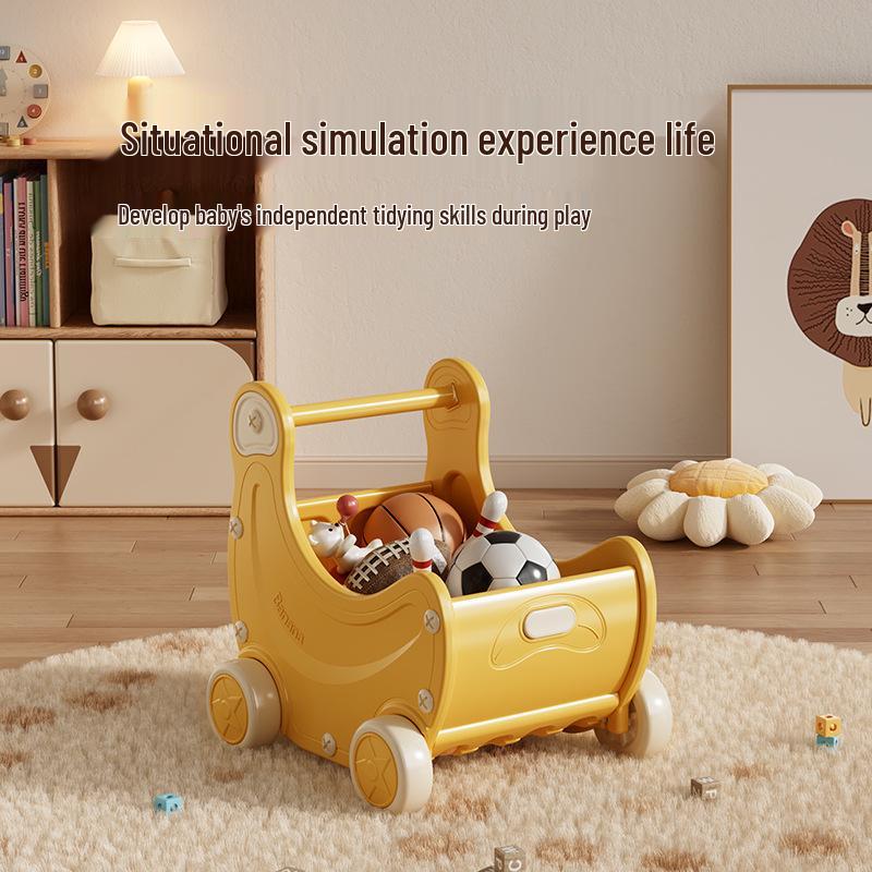 Детская тележка для игрушек на тему бананов: Органайзер для хранения пазлов и ролевых игр для раннего развития