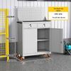 Heavy-Duty Multifunctional Tool Cart with Drawers for Workshop Storage