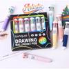 6Pcs/Set Multi-Function Colored Pens 10-in-1 Multicolor Pens  for Painting Study Marking