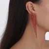 Женские серьги с кисточками и кристаллами, длинные модные геометрические серьги со стразами, ювелирные изделия