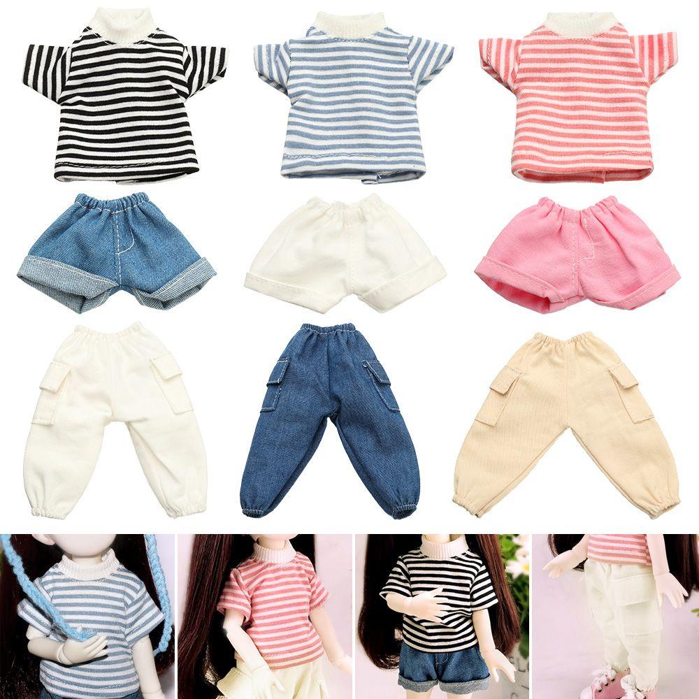 Dolls Trousers Doll Pants Shorts Casual Wears T-shirt Doll Clothes Accessories Doll Jeans Trousers