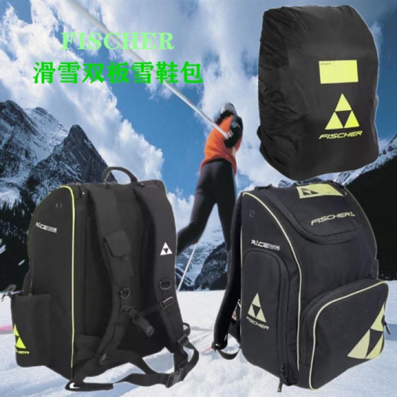 Dual Ski Board Bag With Pole Sleeve Bindings Protection Adult Freestyle Skiing